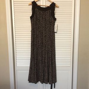 Perceptions brown & white polka dot dress